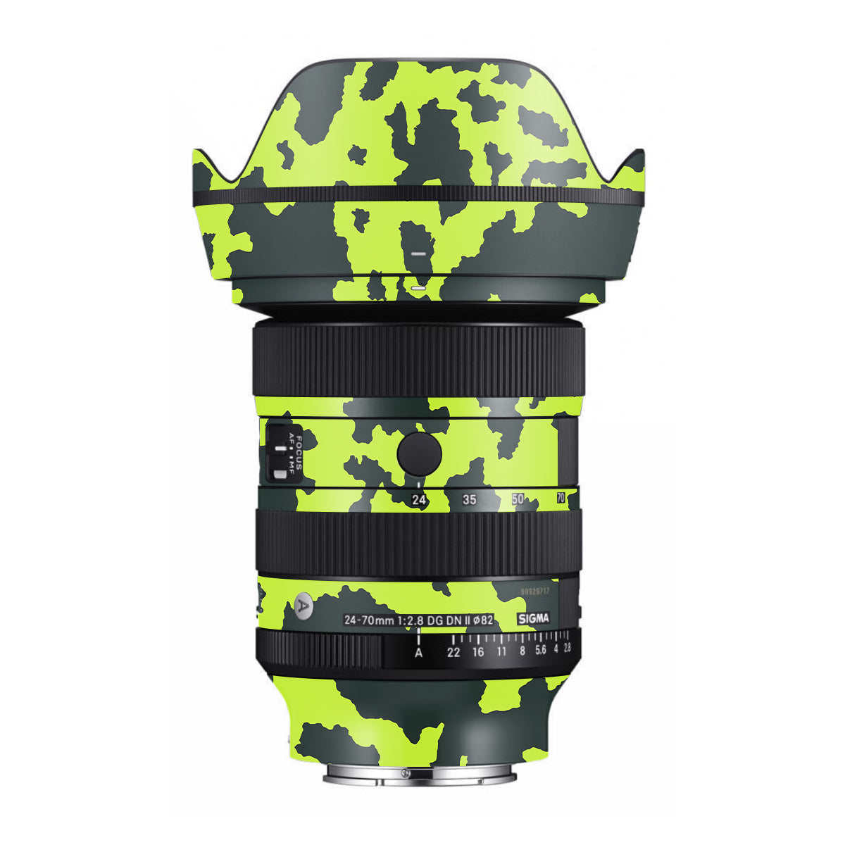 Neon Green Splatter Sigma 24-70mm F/2.8 DG DN Sony E Camera Lens Skin