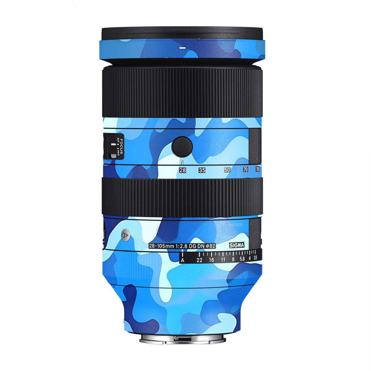 Arctic Blue Camo Pattern Sigma 28-105mm F/2.8 DG DN Sony E Camera Lens Skin
