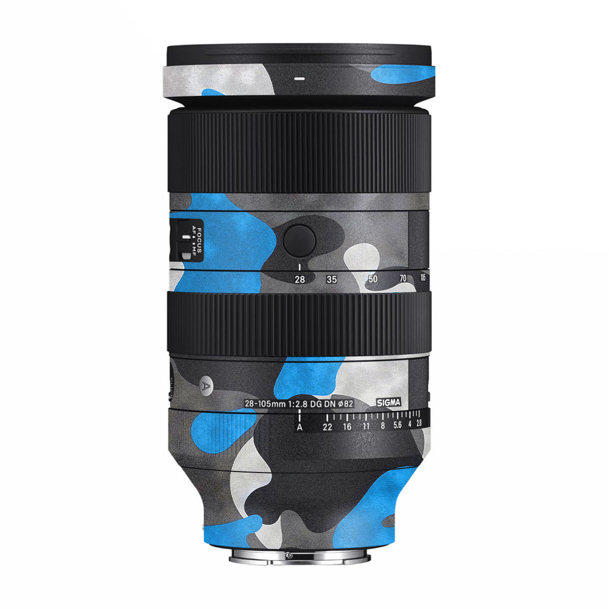 Blue Grey Camo Sigma 28-105mm F/2.8 DG DN Sony E Camera Lens Skin