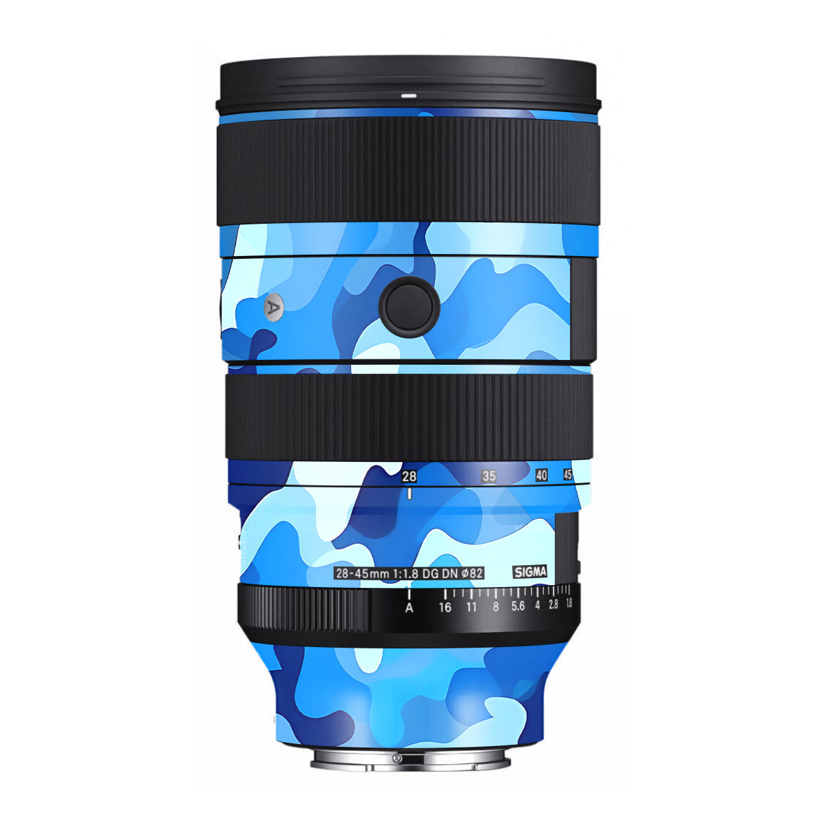 Arctic Blue Camo Pattern Sigma 28-45mm F/1.8 DG DN Art Sony E Camera Lens Skin