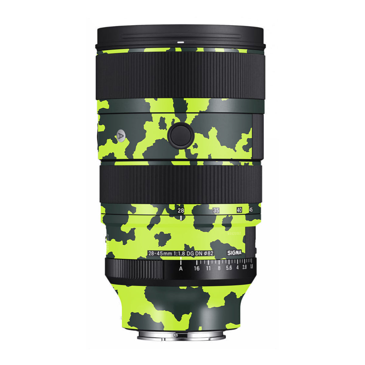 Neon Green Splatter Sigma 28-45mm F/1.8 DG DN Art Sony E Camera Lens Skin