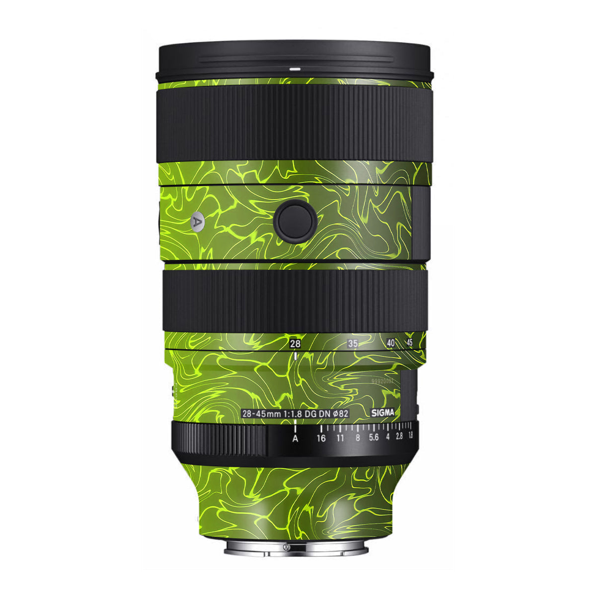 Lime Yellow to Black Gradient Sigma 28-45mm F/1.8 DG DN Art Sony E Camera Lens Skin