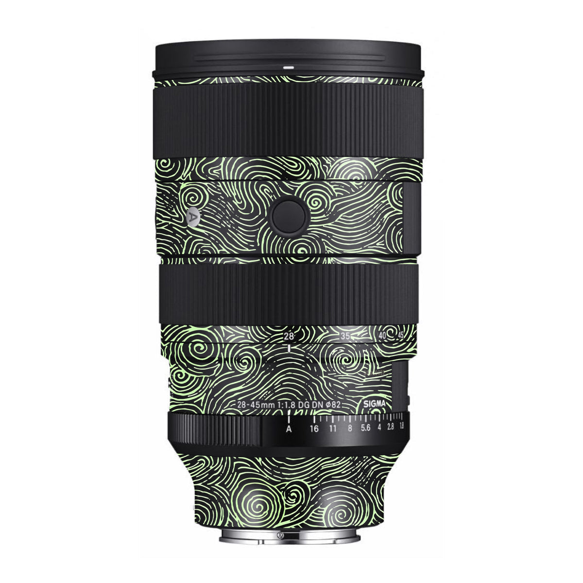 Green Spirals Sigma 28-45mm F/1.8 DG DN Art Sony E Camera Lens Skin