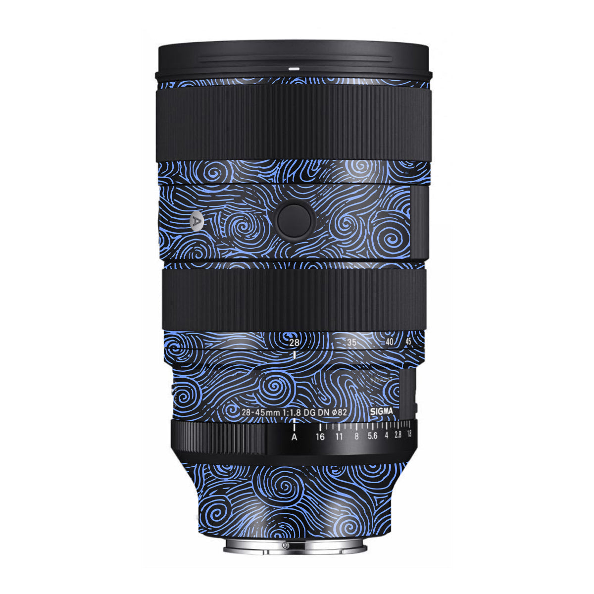 Blue Spirals Sigma 28-45mm F/1.8 DG DN Art Sony E Camera Lens Skin