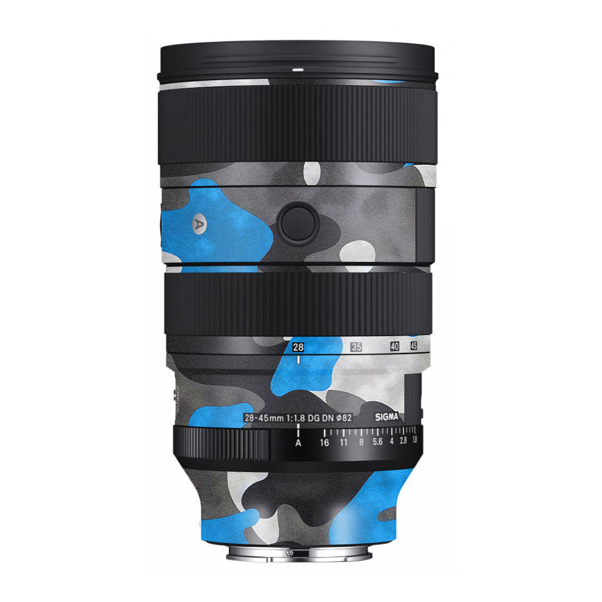 Blue Grey Camo Sigma 28-45mm F/1.8 DG DN Art Sony E Camera Lens Skin