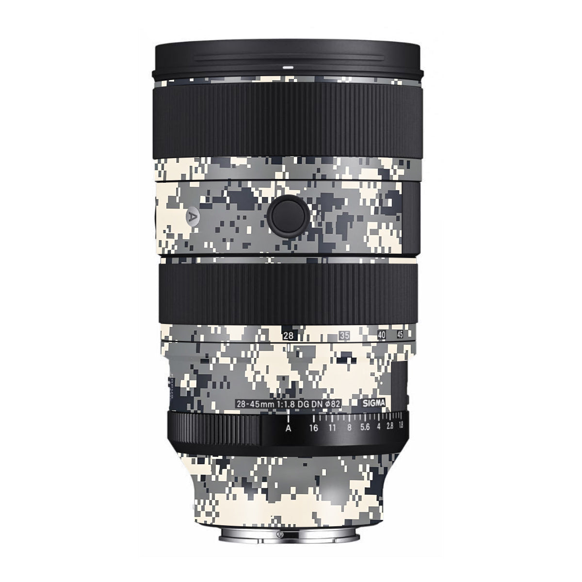 Grey Black Pixel Sigma 28-45mm F/1.8 DG DN Art Sony E Camera Lens Skin