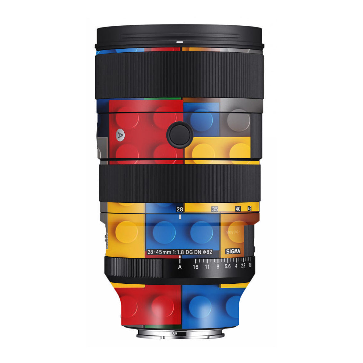 Colorful LEGO Brick Wall Pattern Sigma 28-45mm F/1.8 DG DN Art Sony E Camera Lens Skin