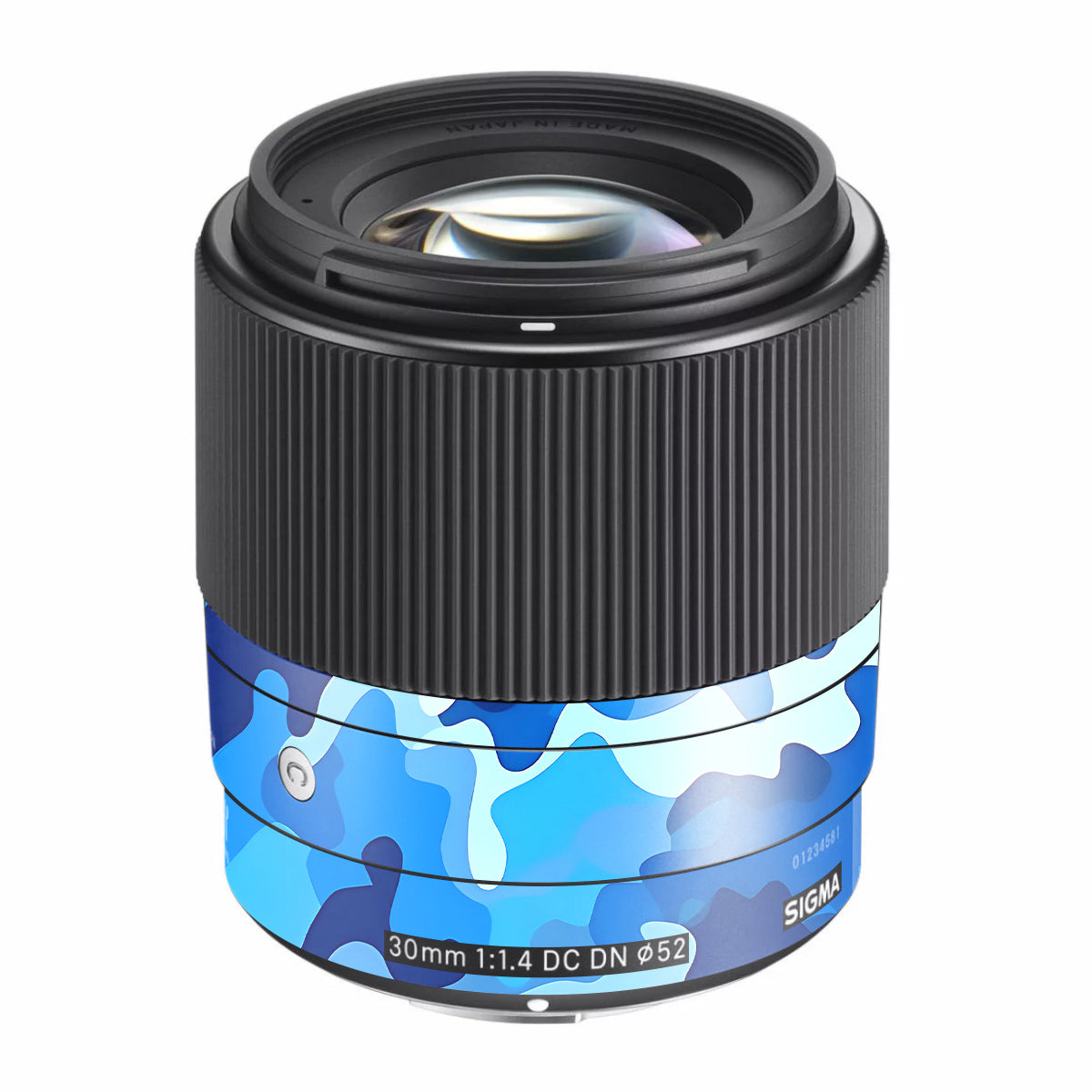 Arctic Blue Camo Pattern Sigma 30mm F/1.4 DC DN Sony E Camera Lens Skin