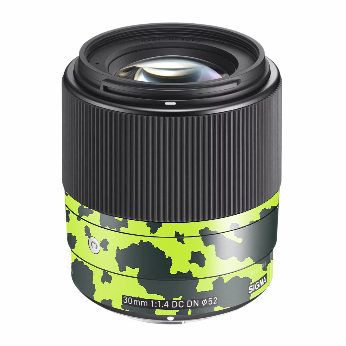 Neon Green Splatter Sigma 30mm F/1.4 DC DN Sony E Camera Lens Skin