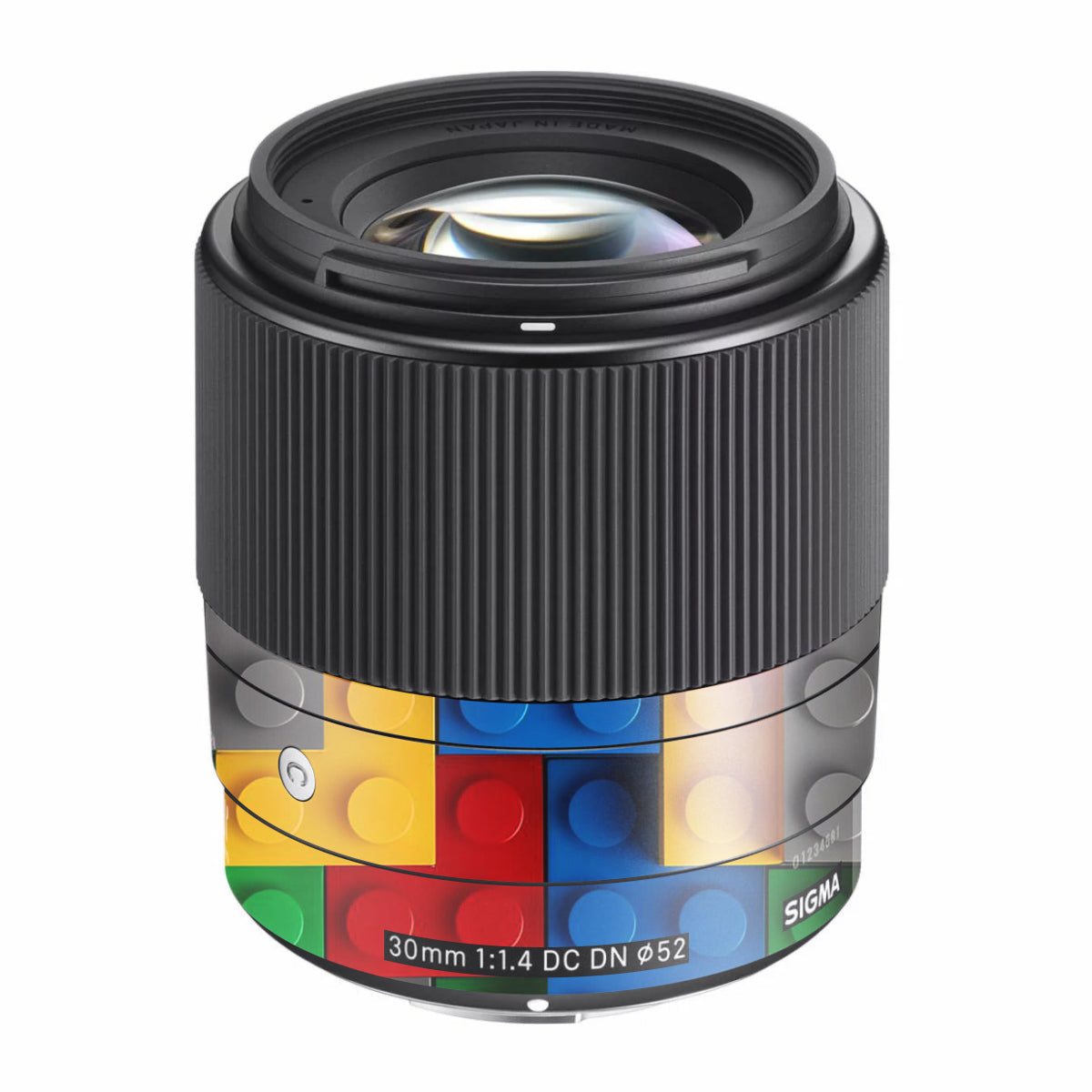 Colorful LEGO Brick Wall Pattern Sigma 30mm F/1.4 DC DN Sony E Camera Lens Skin