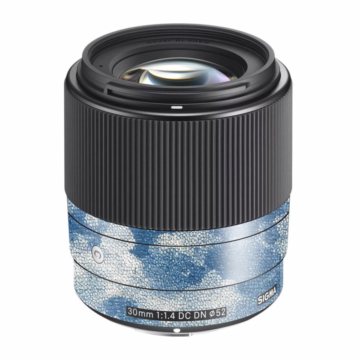 Blue Watercolor Fabric Sigma 30mm F/1.4 DC DN Sony E Camera Lens Skin