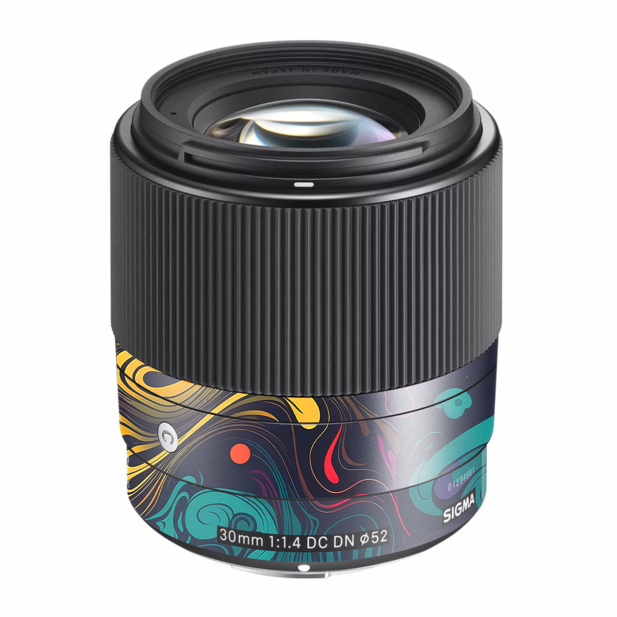 Psychedelic Color Swirl Sigma 30mm F/1.4 DC DN Sony E Camera Lens Skin