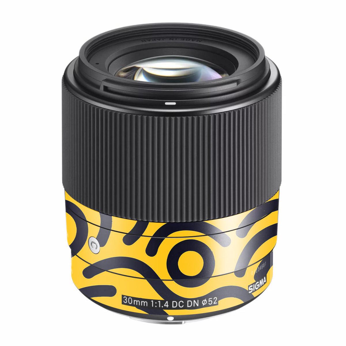 Minimal Yellow Wave Sigma 30mm F/1.4 DC DN Sony E Camera Lens Skin