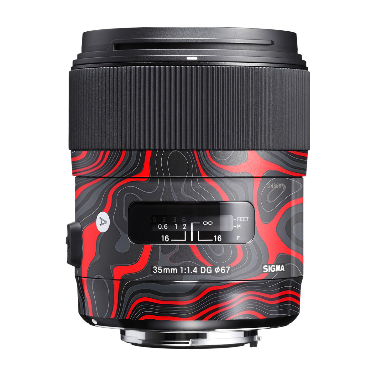 Crimson Waves Sigma 35mm F/1.4 DG Canon Mount Camera Lens Skin