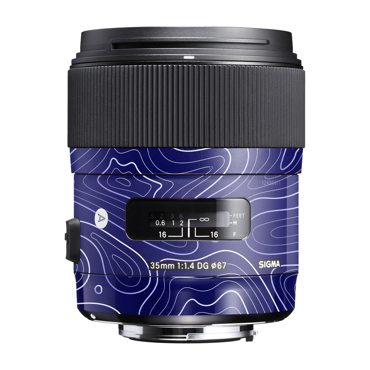 Deep Blue Contour Sigma 35mm F/1.4 DG Canon Mount Camera Lens Skin