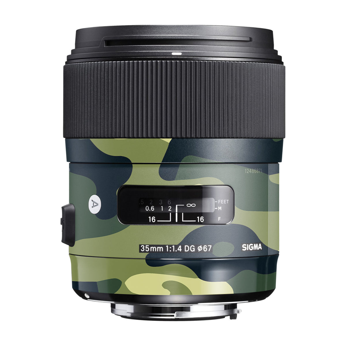 Forest Green Camo Sigma 35mm F/1.4 DG Canon Mount Camera Lens Skin