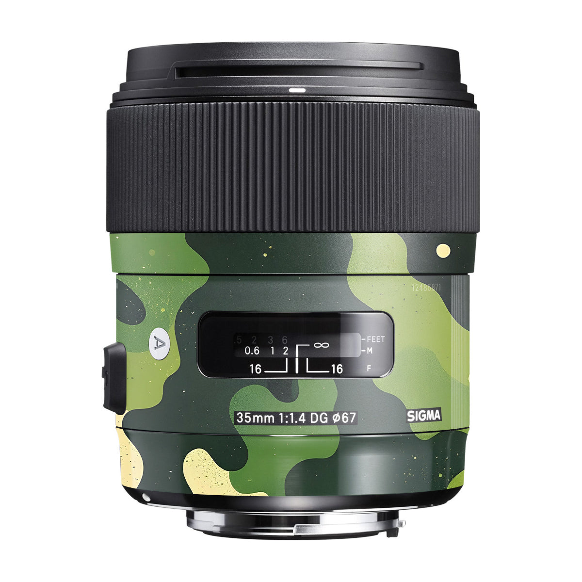 Camouflage Pattern Sigma 35mm F/1.4 DG Canon Mount Camera Lens Skin