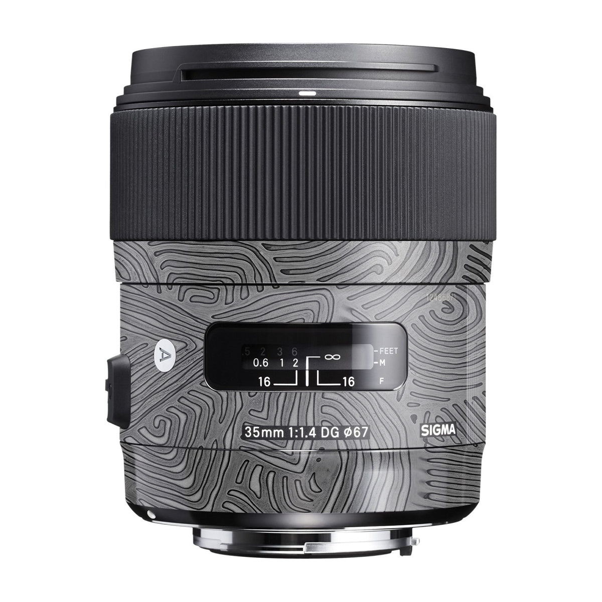 Monochrome Line Maze Sigma 35mm F/1.4 DG Canon Mount Camera Lens Skin