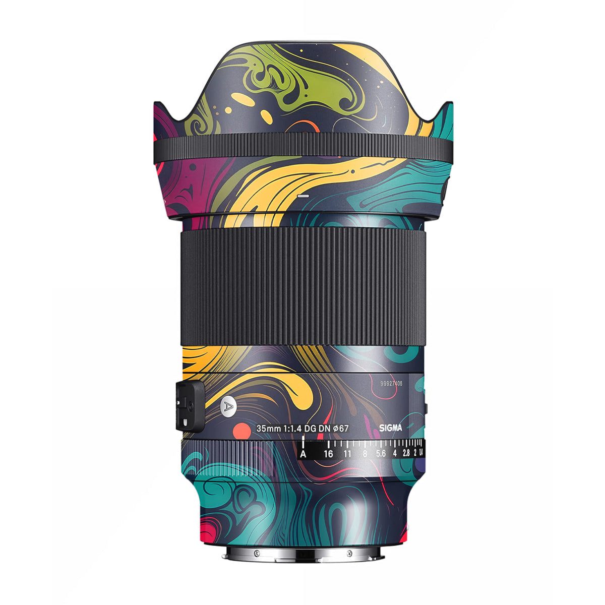 Psychedelic Color Swirl Sigma 35mm F/1.4 DG DN Art Camera Lens Skin