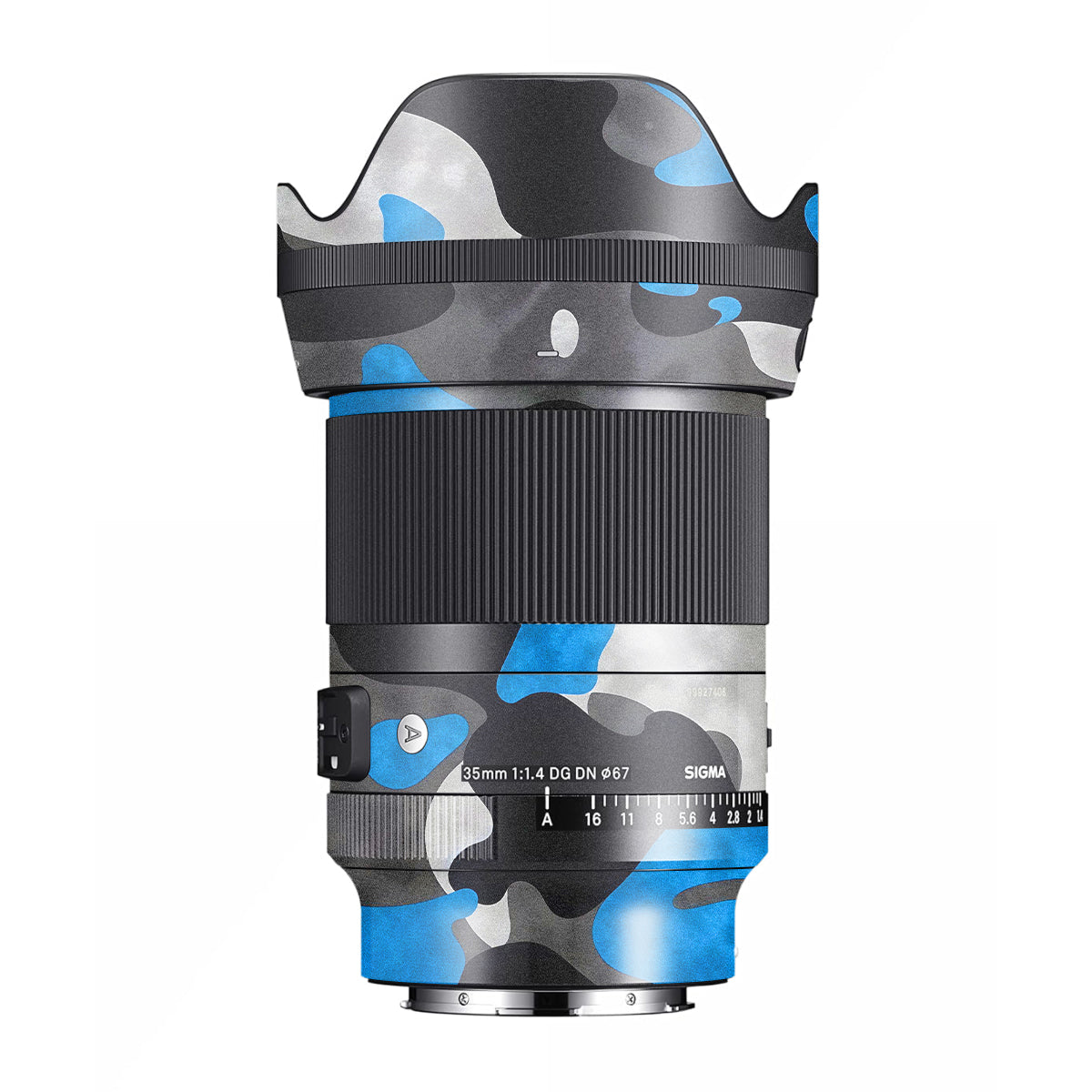 Blue Grey Camo Sigma 35mm F/1.4 DG HSM Art Sony E Camera Lens Skin