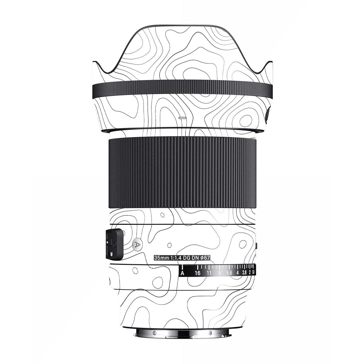 White Contour Design Sigma 35mm F/1.4 DG Nikon Mount Camera Lens Skin