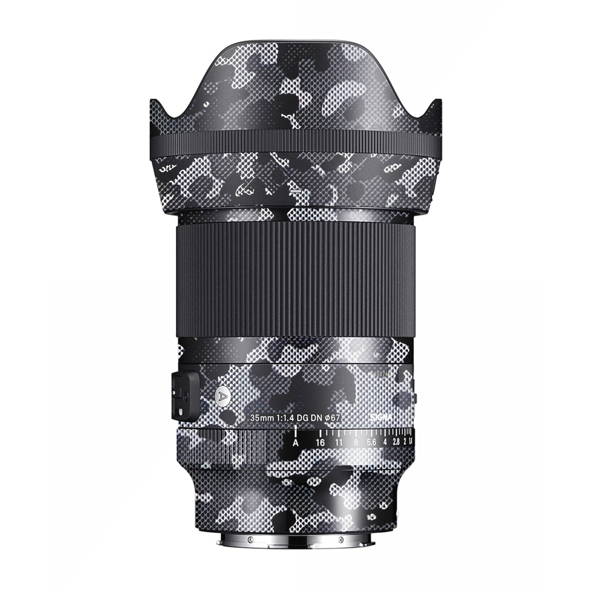 Stealth Grey Camo Sigma 35mm F/1.4 DG Nikon Mount Camera Lens Skin