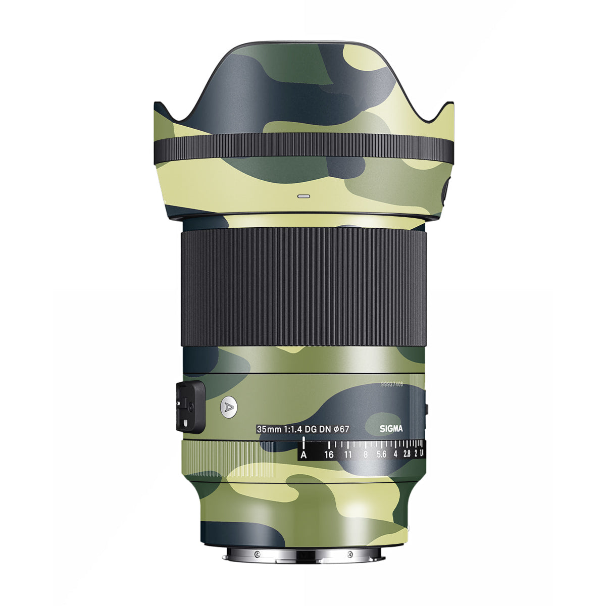Forest Green Camo Sigma 35mm F/1.4 DG Nikon Mount Camera Lens Skin