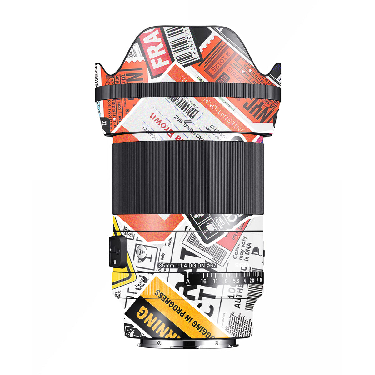 Tech Aesthetic Sticker Collage Sigma 35mm F/1.4 DG Nikon Mount Camera Lens Skin