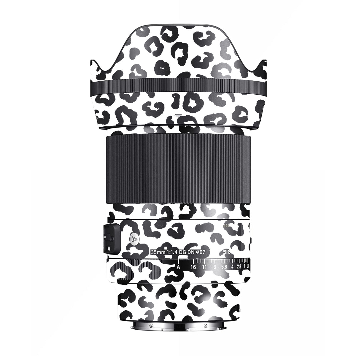 White Leopard Sigma 35mm F/1.4 DG Nikon Mount Camera Lens Skin