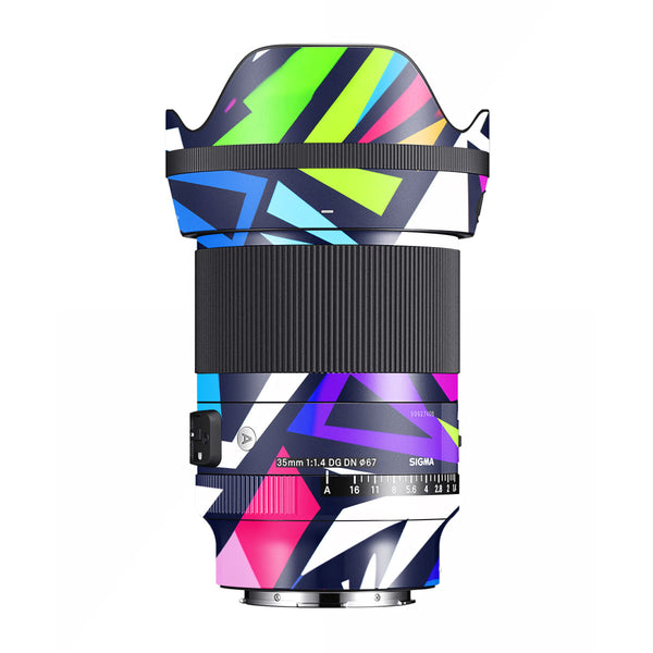 Bold Geometric Pop Sigma 35mm F/1.4 DG Nikon Mount Camera Lens Skin