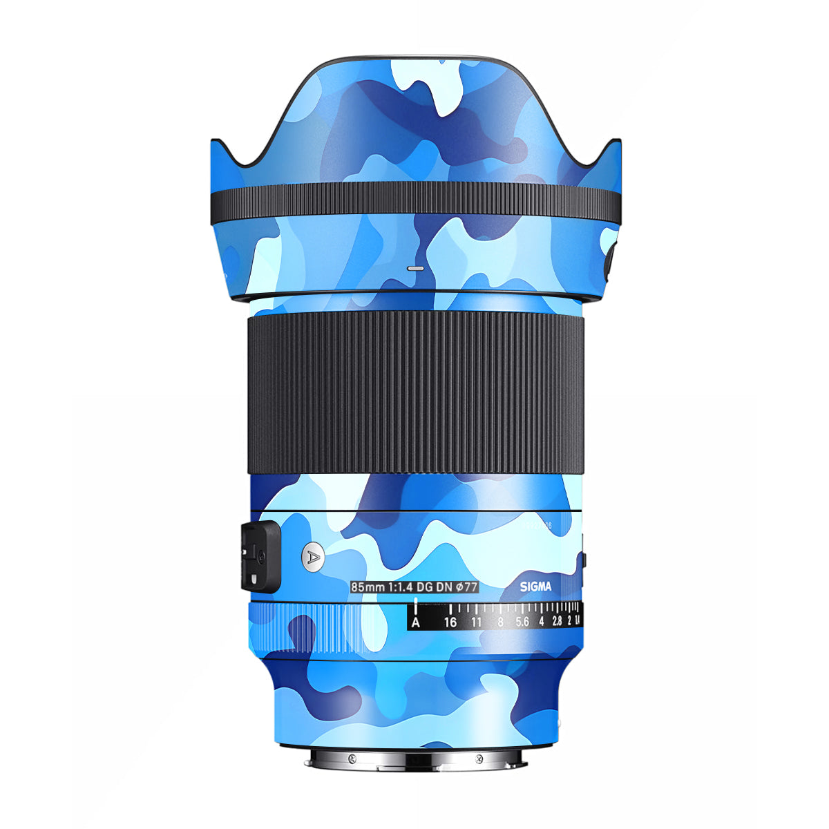 Arctic Blue Camo Pattern Sigma 85mm F/1.4 DG DN E-mount Camera Lens Skin