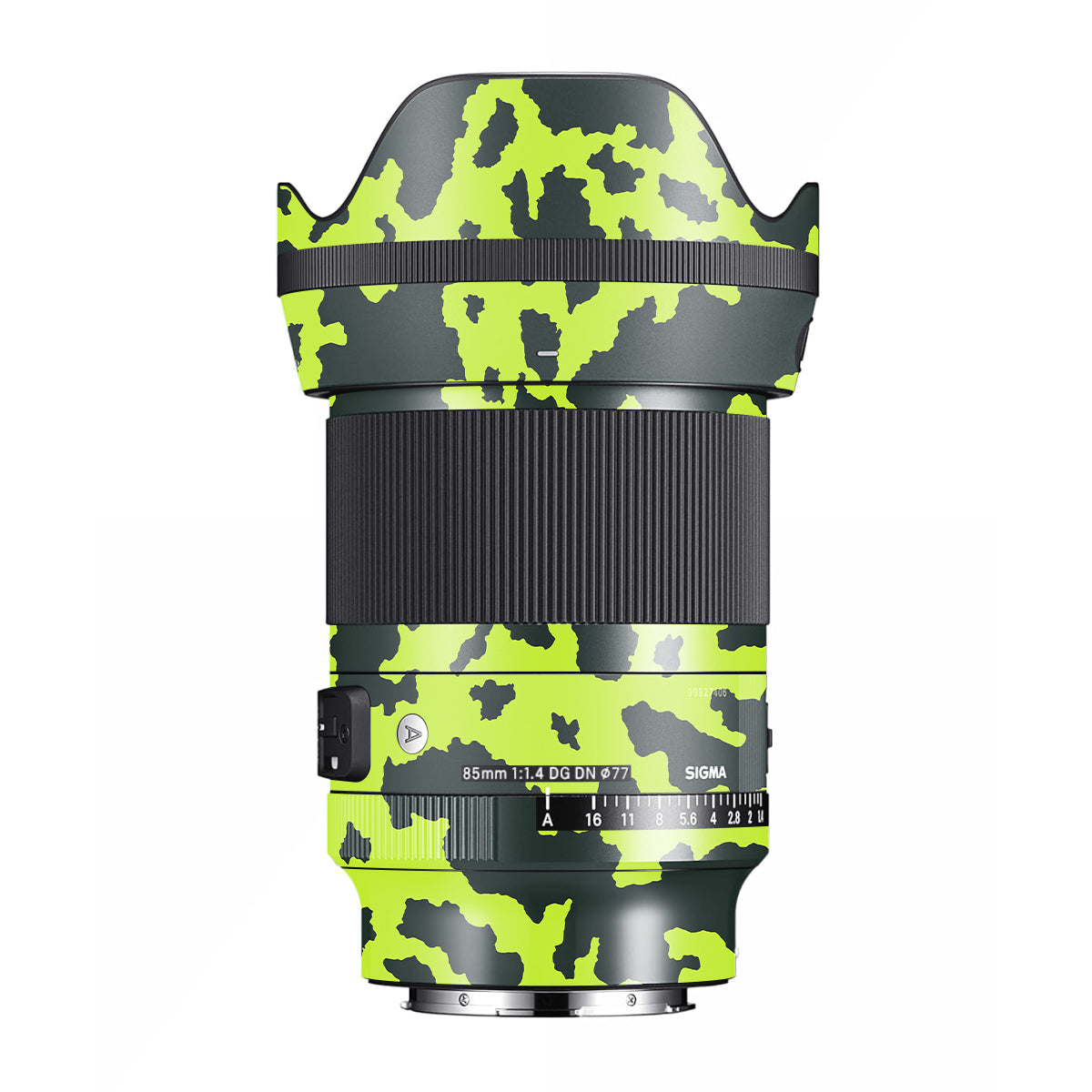 Neon Green Splatter Sigma 85mm F/1.4 DG DN E-mount Camera Lens Skin
