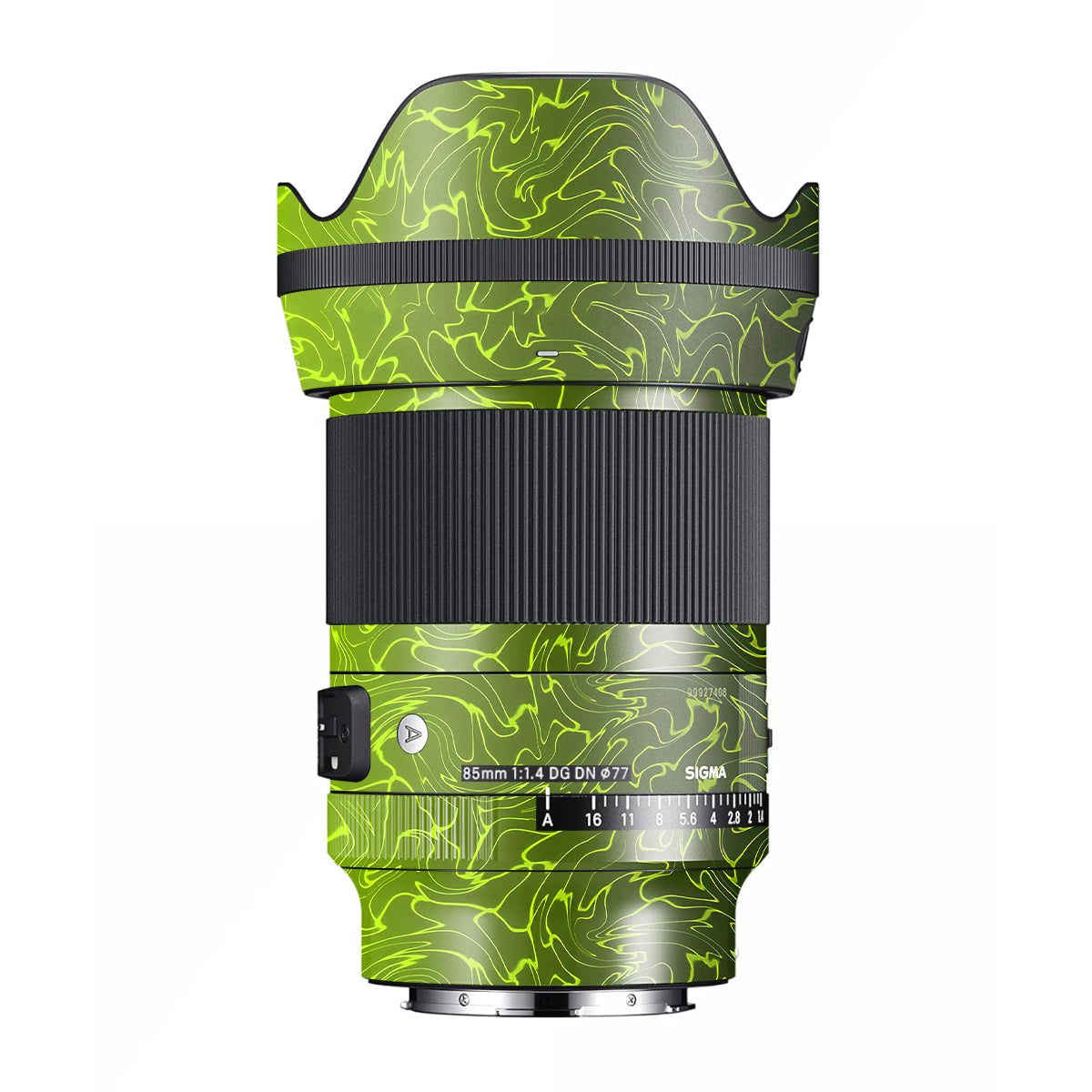 Lime Yellow to Black Gradient Sigma 85mm F/1.4 DG DN E-mount Camera Lens Skin