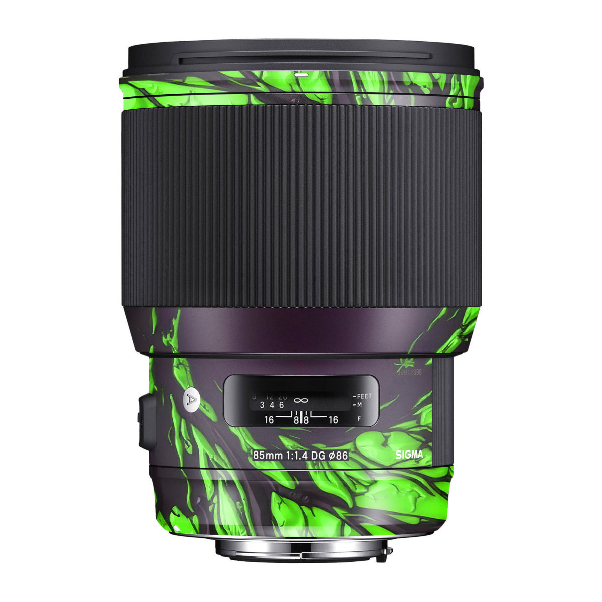 Venom Green Sigma 85mm F/1.4 DG HSM Canon Camera Lens Skin