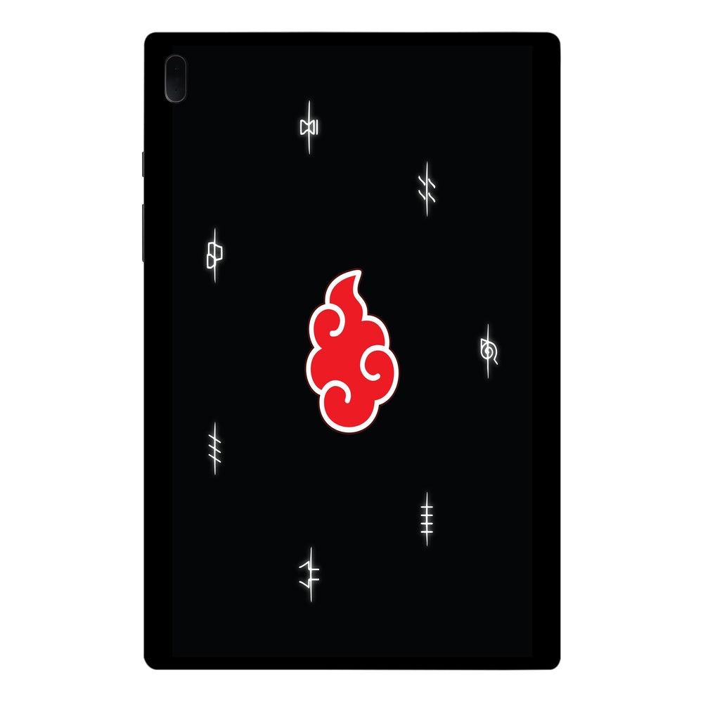 Graphics Tablet Akatsuki Samsung Galaxy Tab S7 FE Akatsuki Logo Naruto Anime Tablet Skins