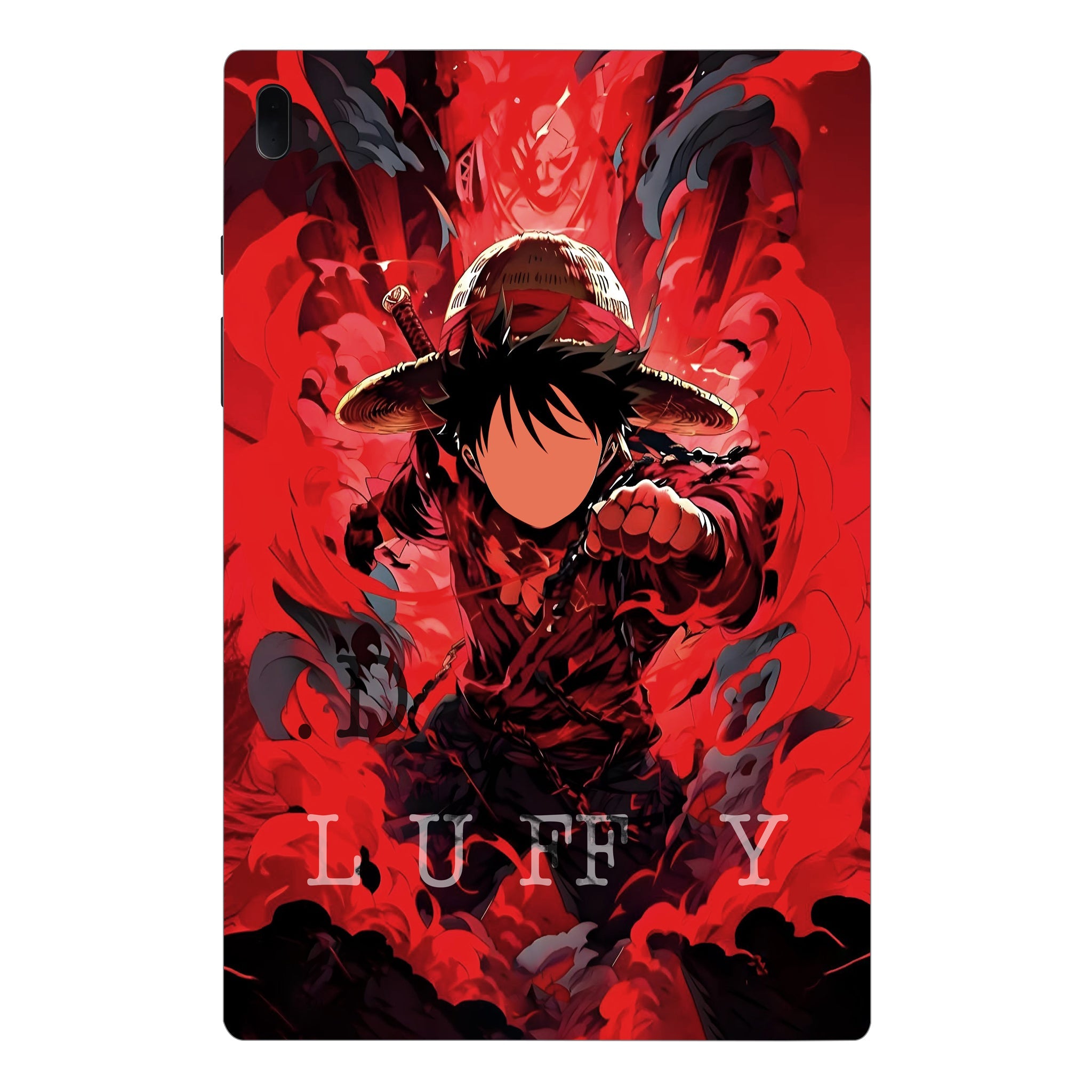 Samsung Galaxy Tab S7 FE Gear Fifth Luffy in Red Anime Tablet Skins