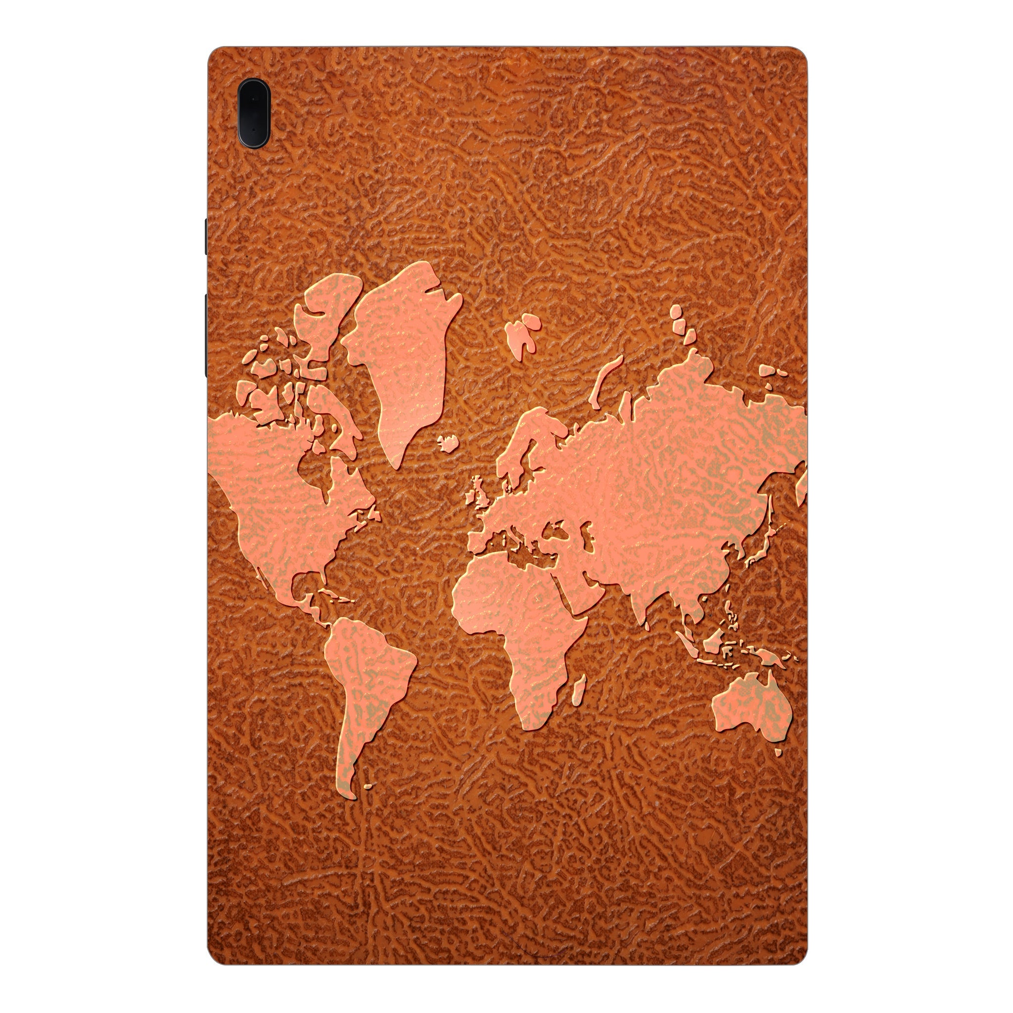 Samsung Galaxy Tab S7 FE Brown World Map Tablet Skins