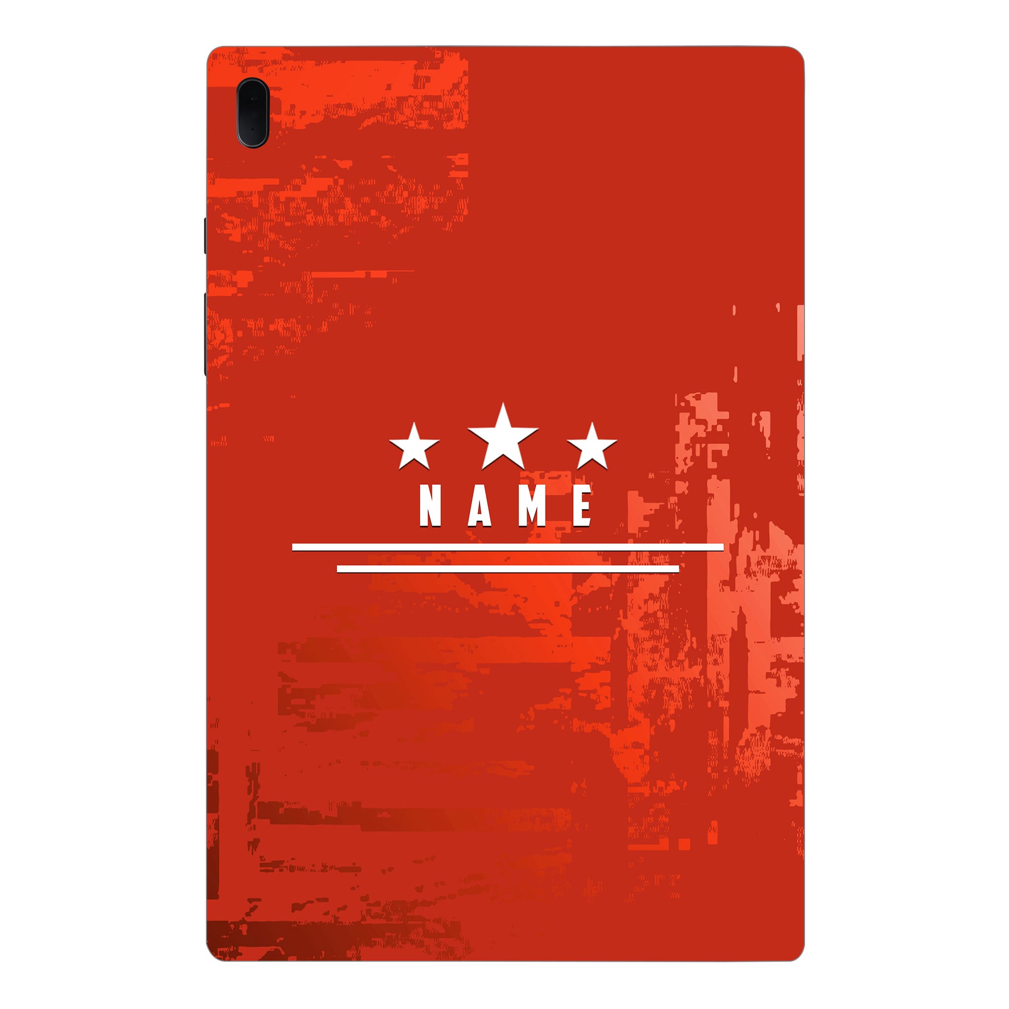 Samsung Galaxy Tab S7 FE Star Red with Name Tablet Skins