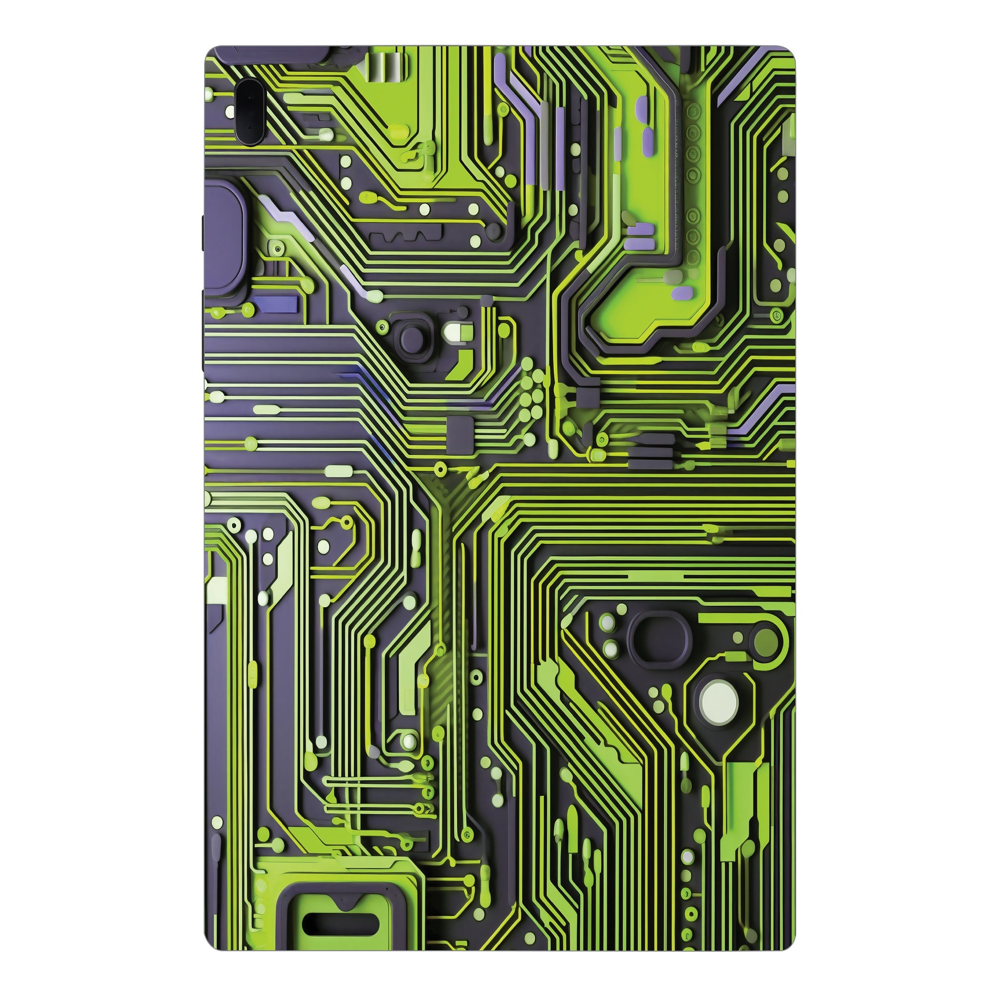Samsung Galaxy Tab S7 FE Lime Green Circuit Design Tablet Skins