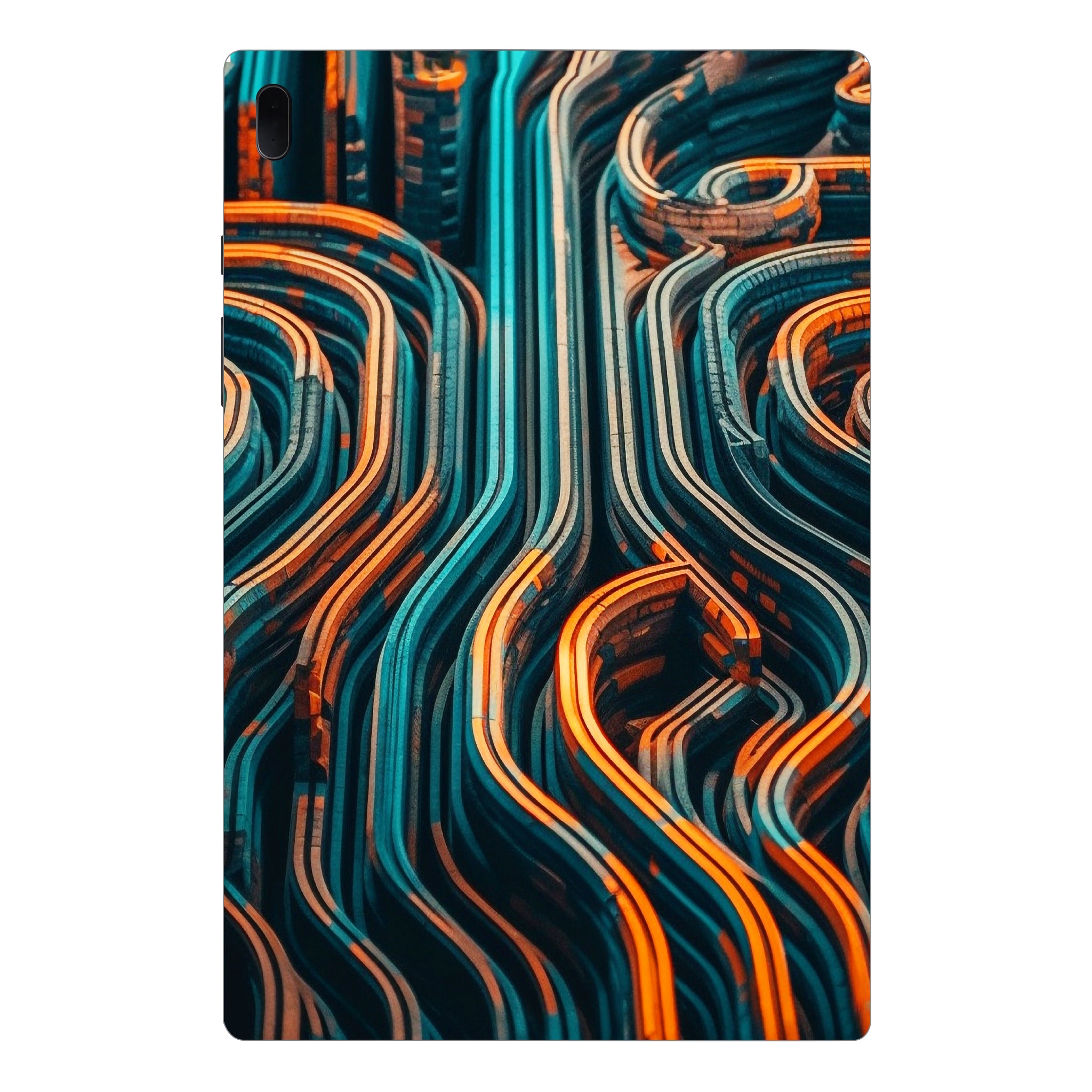 Samsung Galaxy Tab S7 FE Glowing Stripes in Modern Set Tablet Skins