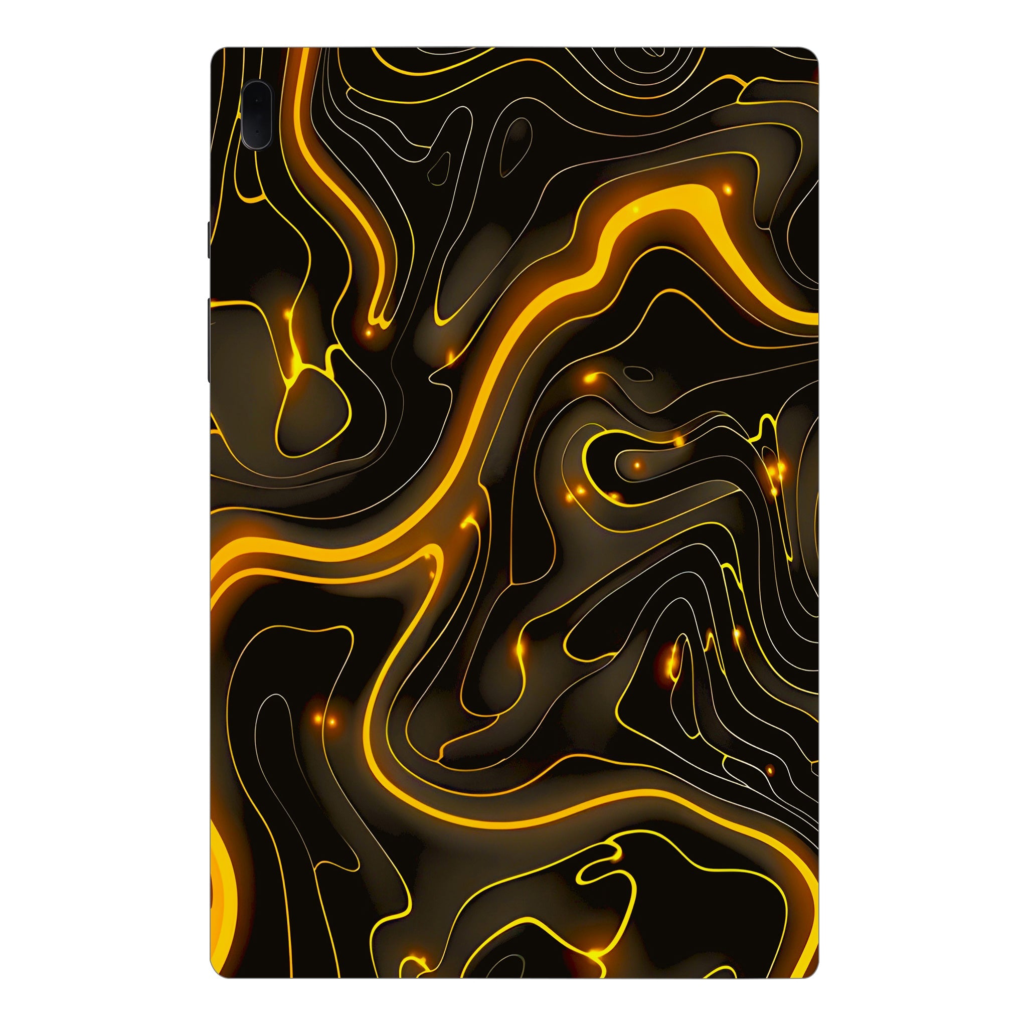 Samsung Galaxy Tab S7 FE Golden Lava Waves Tablet Skins