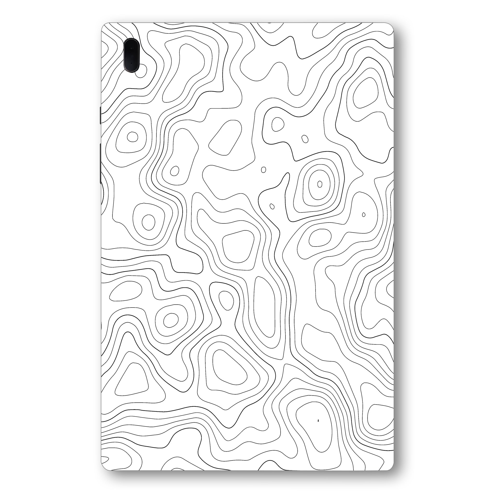 Samsung Galaxy Tab S7 FE White Contour Design Tablet Skins
