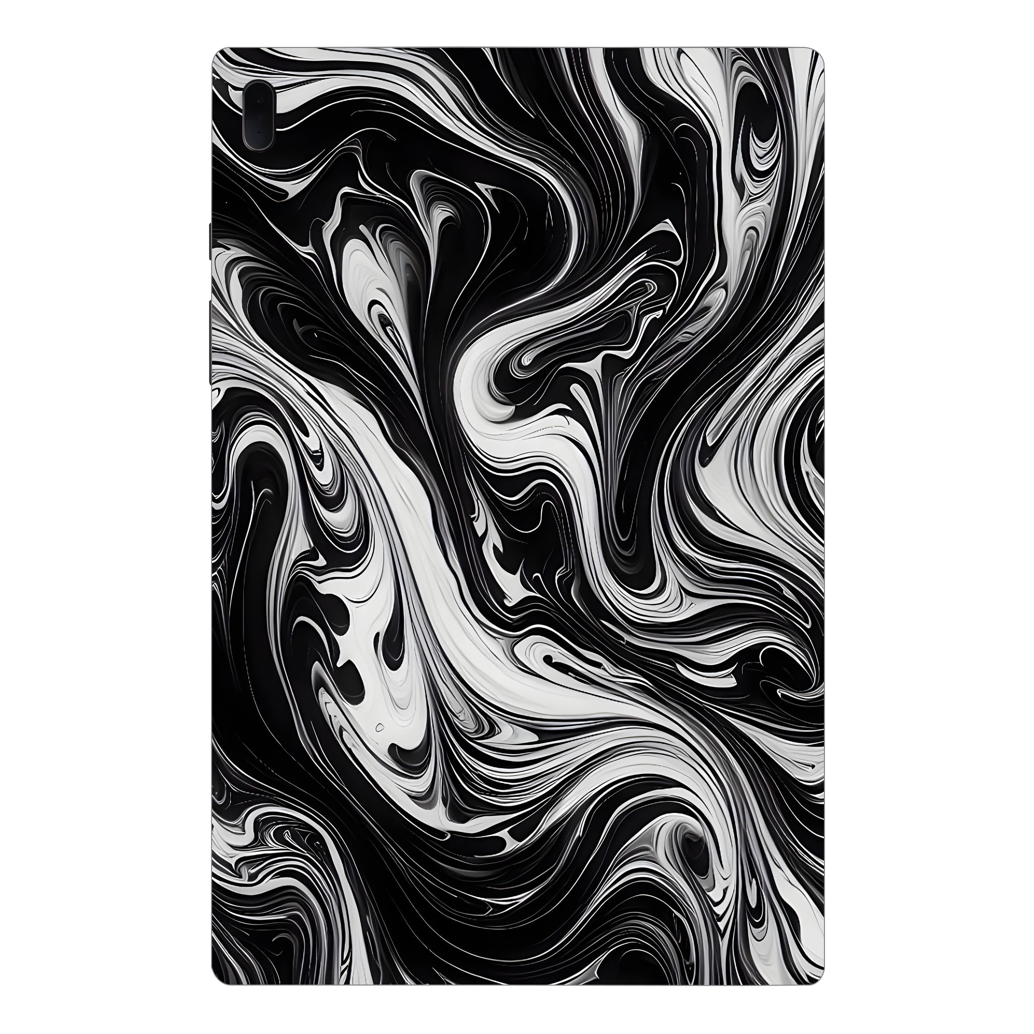 Samsung Galaxy Tab S7 FE Black and White Marble Tablet Skins