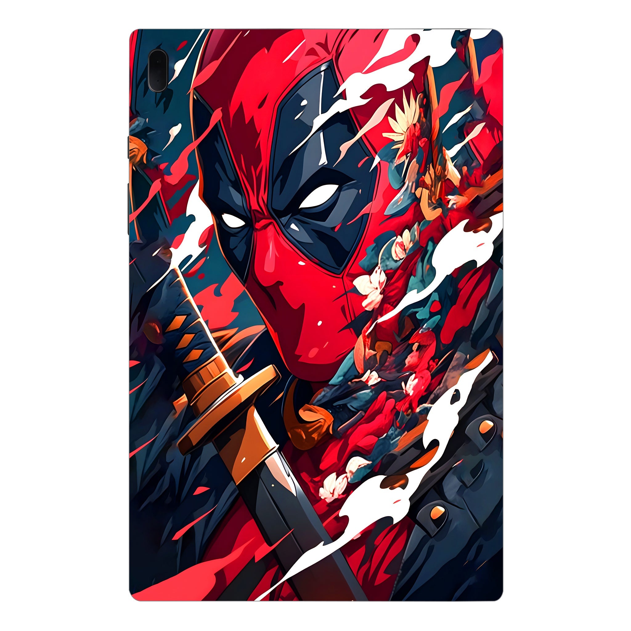 Samsung Galaxy Tab S7 FE Deadpool Artful Chaos with Katana Movies Tablet Skins