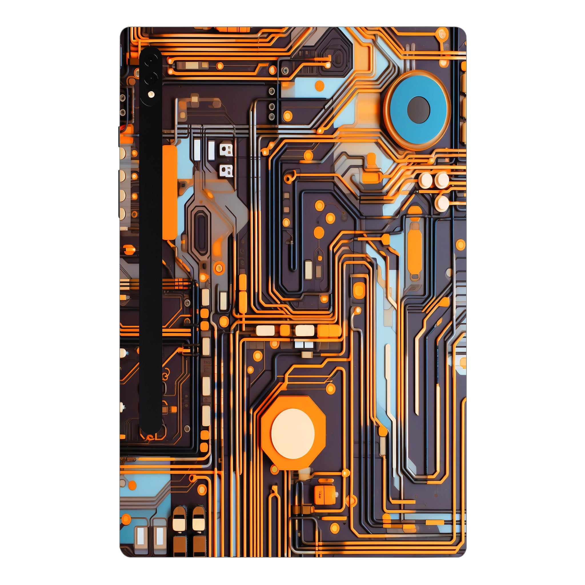 Samsung Galaxy Tab S7 Plus Copper Circuit Design Tablet Skins