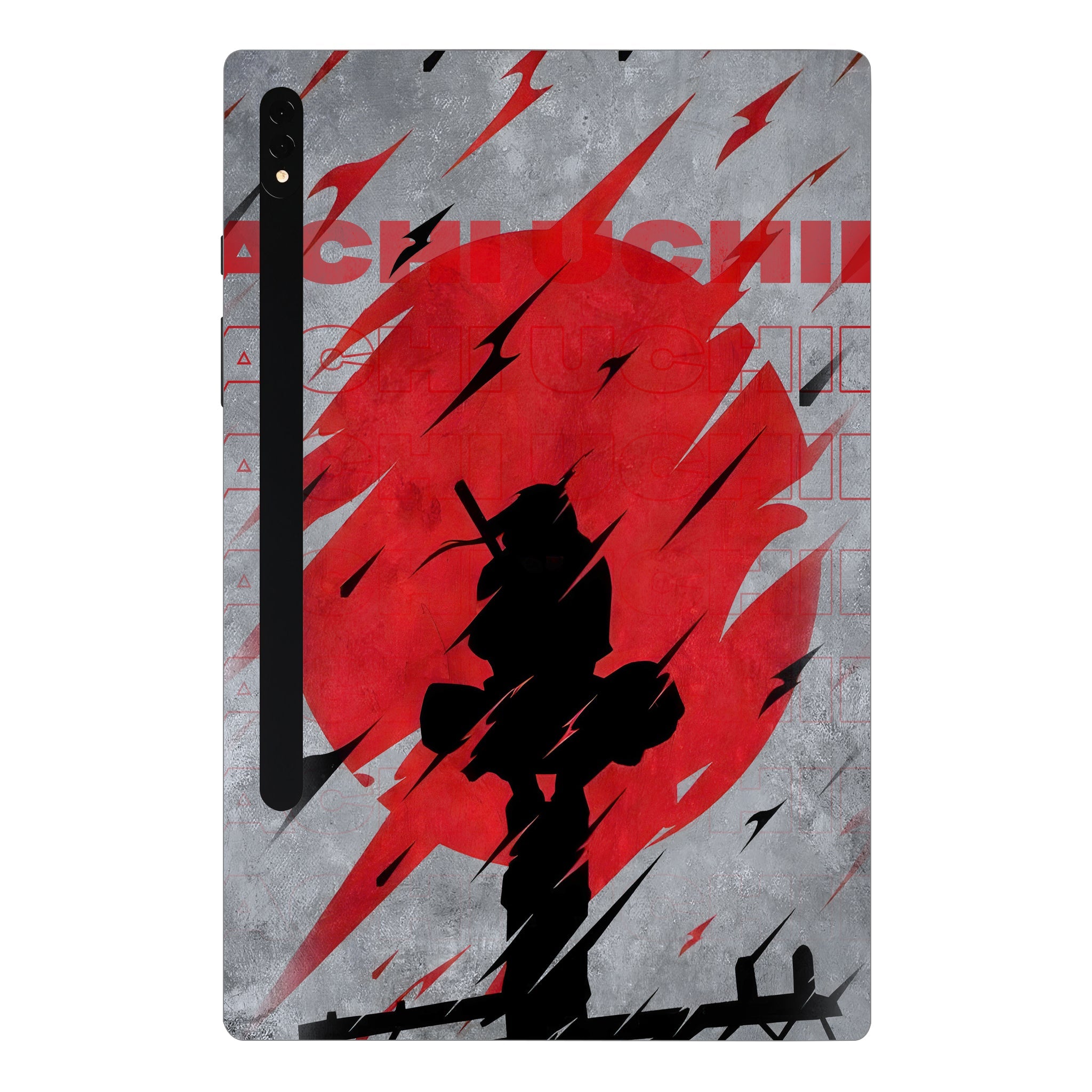 Samsung Galaxy Tab S8 Ultra 5G Itachi Uchiha in Bold Red Anime Tablet Skins