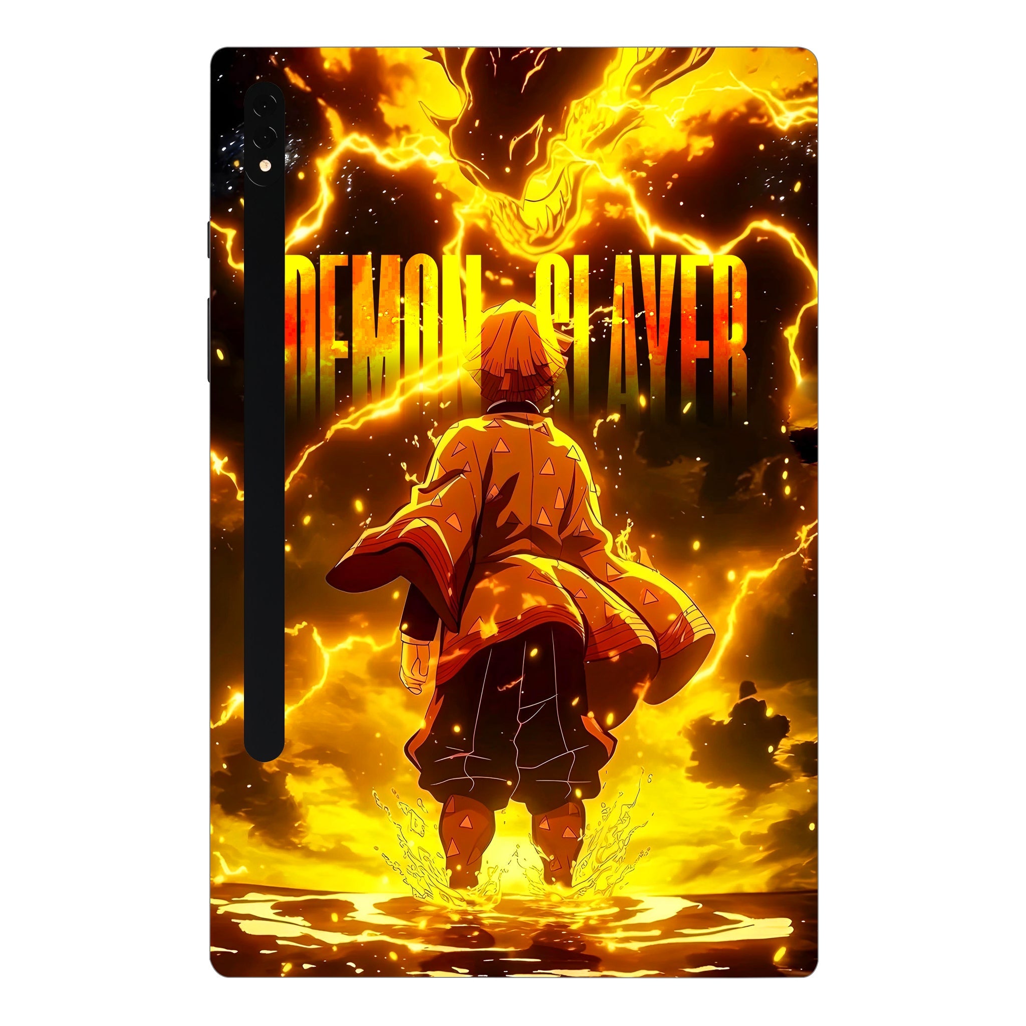 Samsung Galaxy Tab S8 Ultra 5G Zenitsu Lightning Strike Anime Tablet Skins