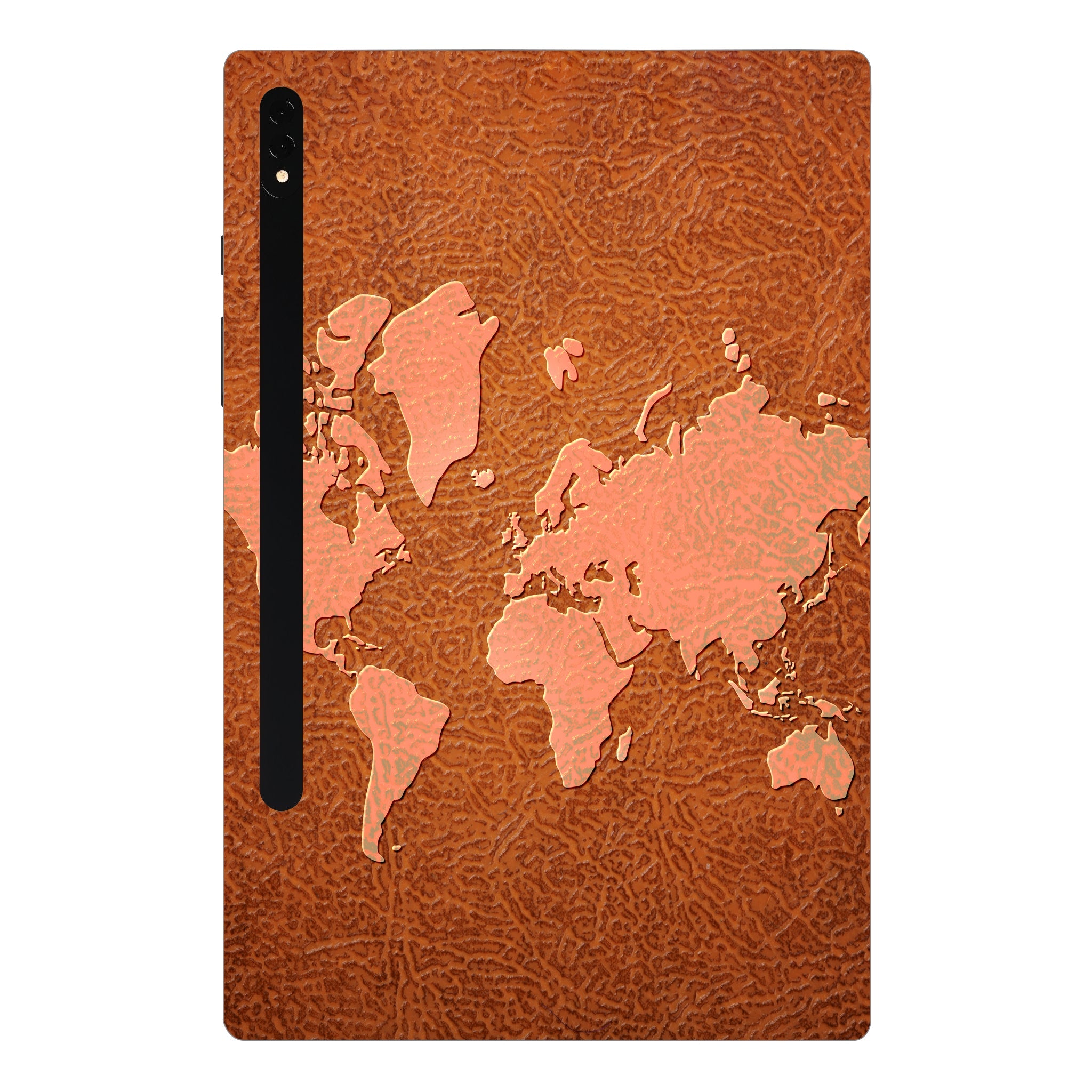 Samsung Galaxy Tab S8 Ultra 5G Brown World Map Tablet Skins