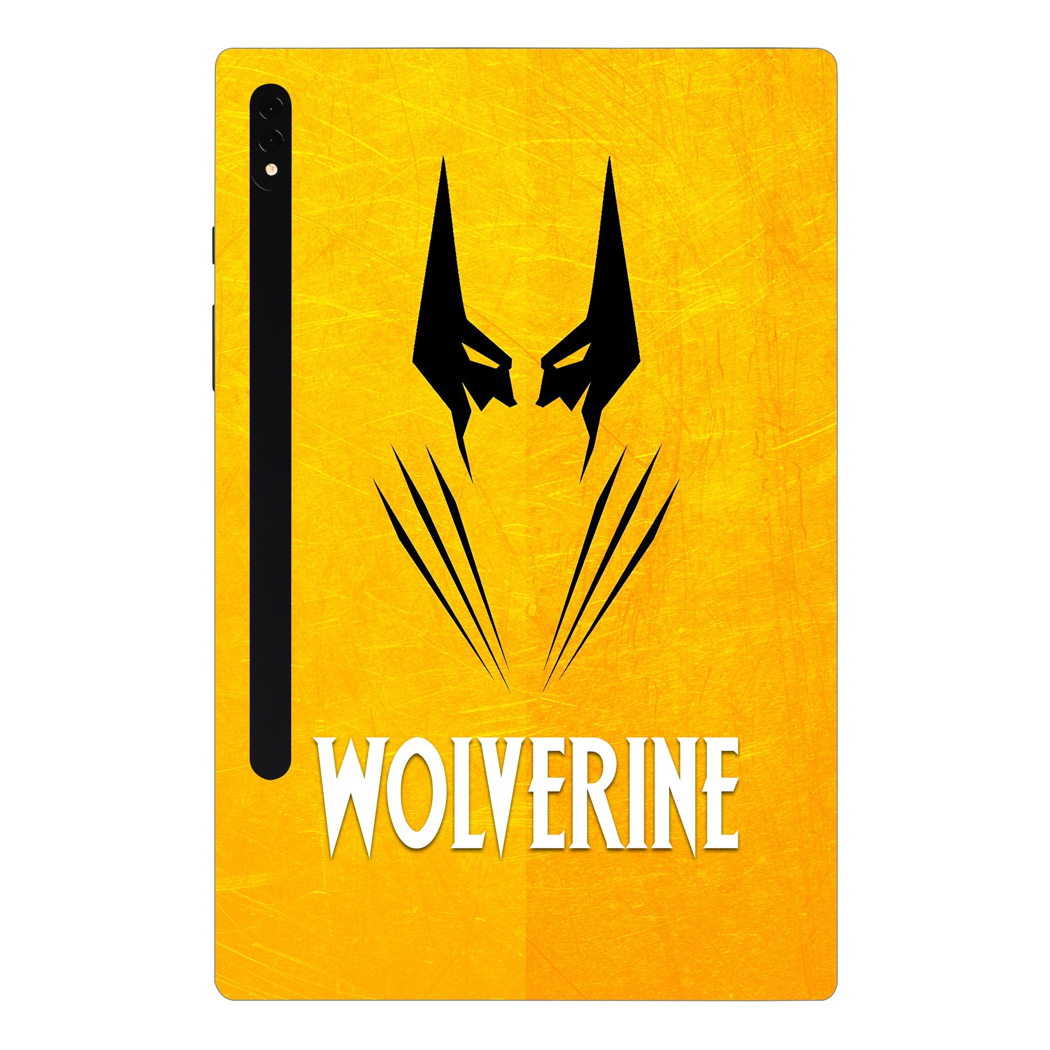 Samsung Galaxy Tab S8 Ultra 5G Wolverine with Yellow Background Movies Tablet Skins