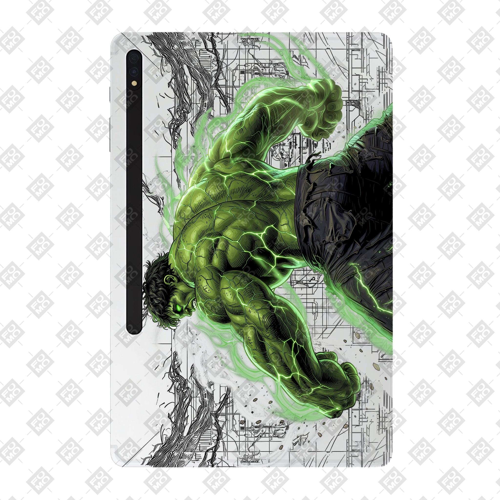 Samsung Galaxy Tab S8 Ultra 5G Transparent Hulk Smash Tablet Skin